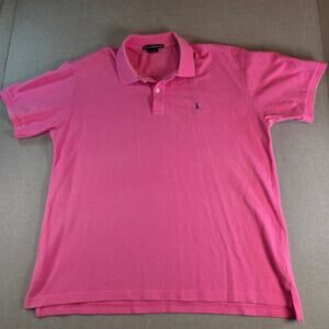 Ralph Lauren Sport Polo Shirt XL Pink Cotton Short Sleeve Made in Macau